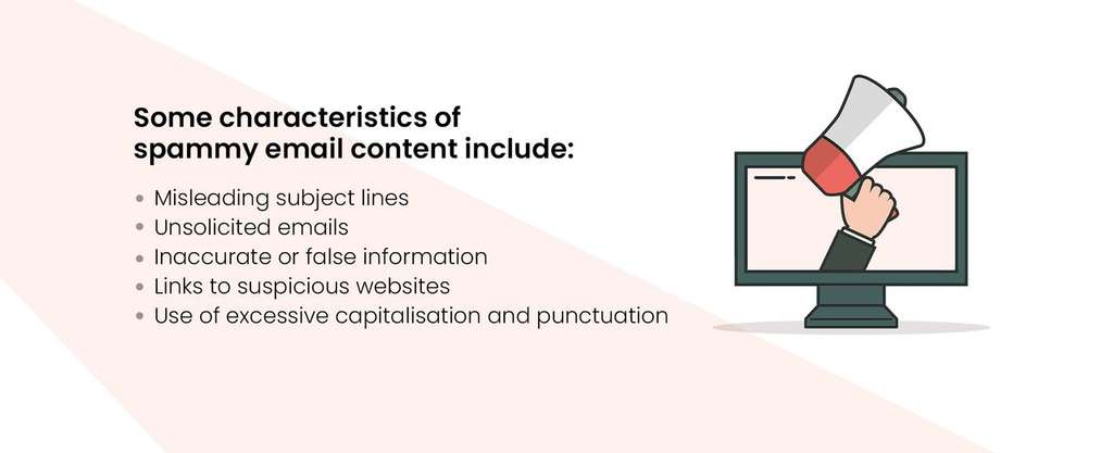 Spammy email characteristics Spammy email content