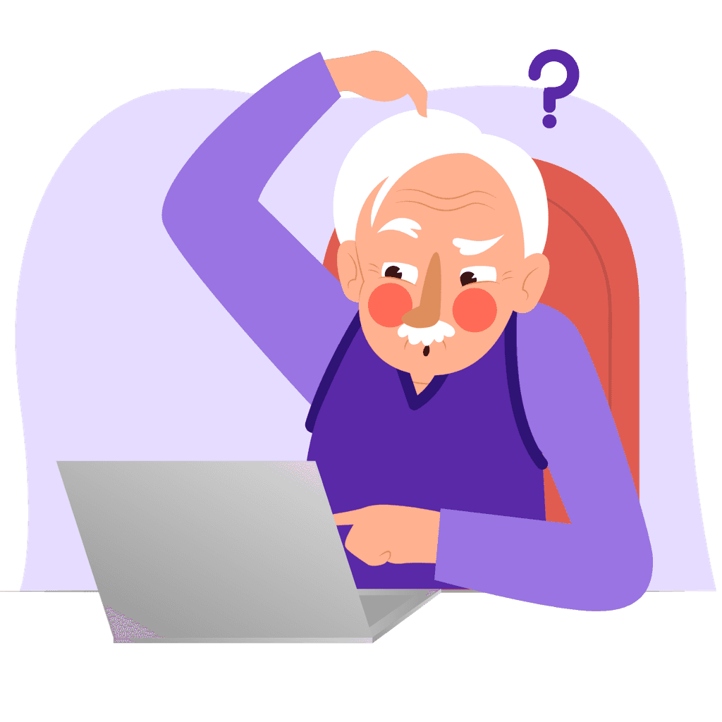 direct mail benefits old man reading email direct mail benefits old man reading email